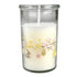 Ljus i glas H 10cm, Vit, Easter Blossom