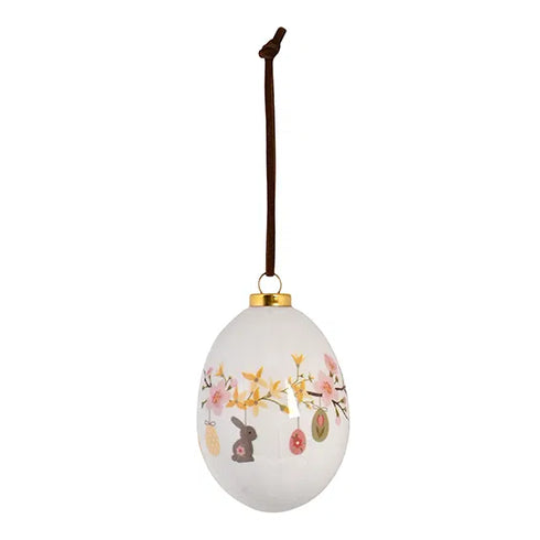 Påskägg, H 6,5cm, Vit, Easter Blossom