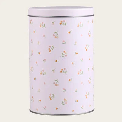 Plåtburk, H 15cm, Metall, Rosa