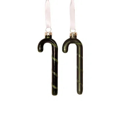 Polkagrisar, H13cm, Glas, Dusty Green, 2ass