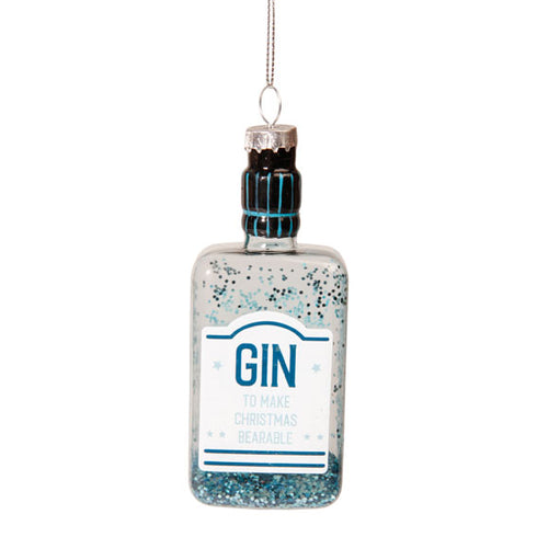 Julkula i glas Ginflaska