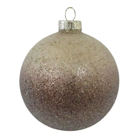 Julkula Brun m. glitter, Dia. 8cm, Mörkbrun