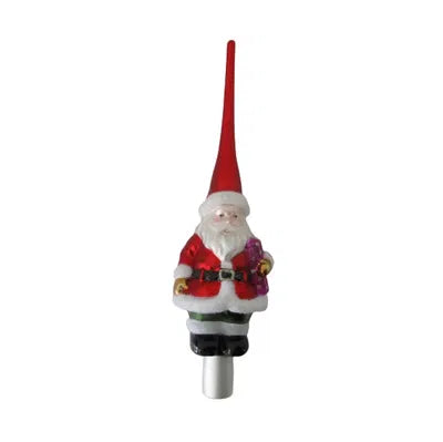 Toppstjärna, Santa H 29cm, Glas, Röd