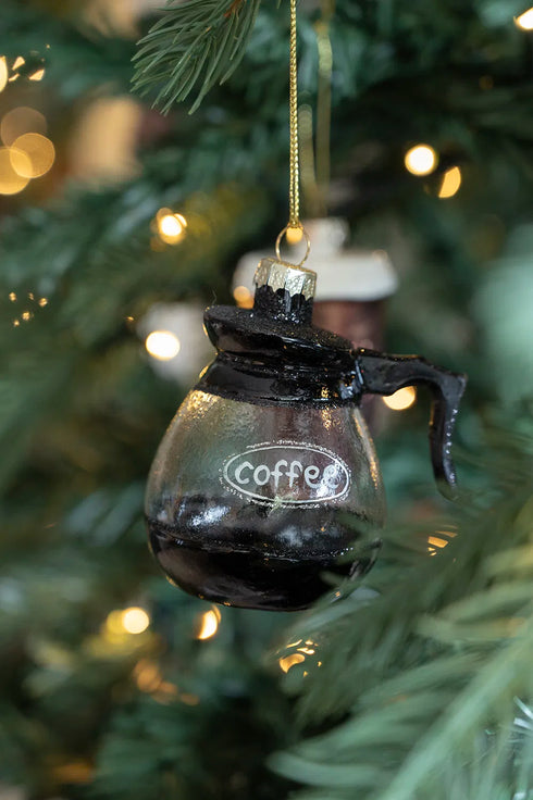 Figurkulor i glas, Kaffekanna, H7,2cm, Svart