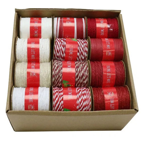 Tygband, Flerfärgade, 12st/display, 10m/rll