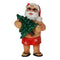 Tomte på semester med gran, H 9cm, Natur/Röd