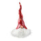 Tomte med LED, H 27cm, Röd