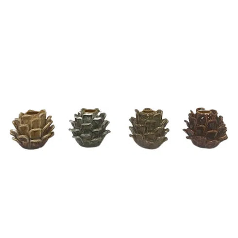 Ljusstakar "kottar", H 7cm, Keramik, 4ass