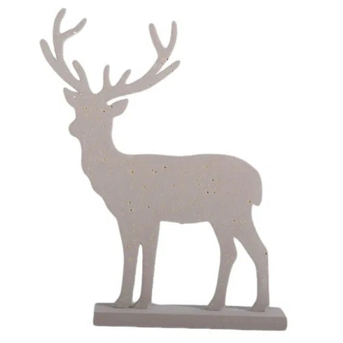 Ren för dekoration, H23cm MDF, grå/guld