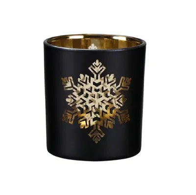 Ljuslykta, H8cm Glas, Svart