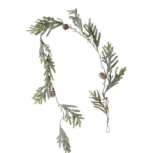 Girlang, H 113cm, Grön/Vit