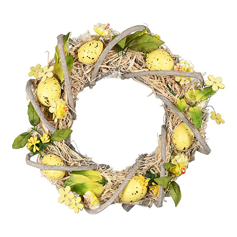 Krans, H 8cm, Dia. 30cm, Gul, Rotting