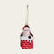 Glass bauble Santa in chimney H 12cm