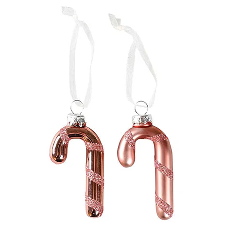 Miniature, Candy Cane, H 5cm, 2/Box, Old rose