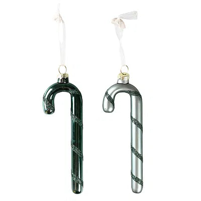 Polkagrisar, H11cm, Glas, Mörkgrön, 2/box