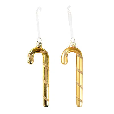 Polkagrisar, H11cm, Glas, Gul, 2/box