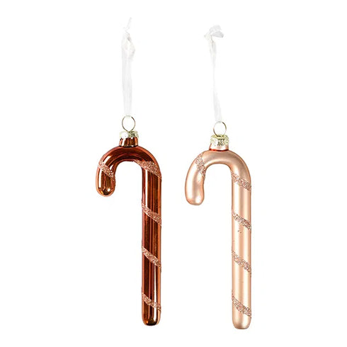 Candy Cane, H 11cm, 2/Box, Brown