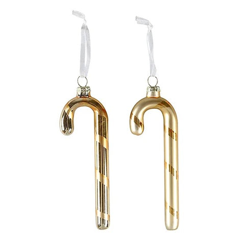 Julkula i glas Julkäpp guld 2-pack