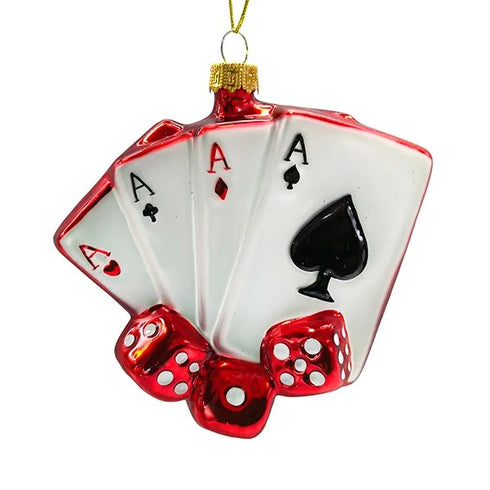 Julkula i glas Spelkort