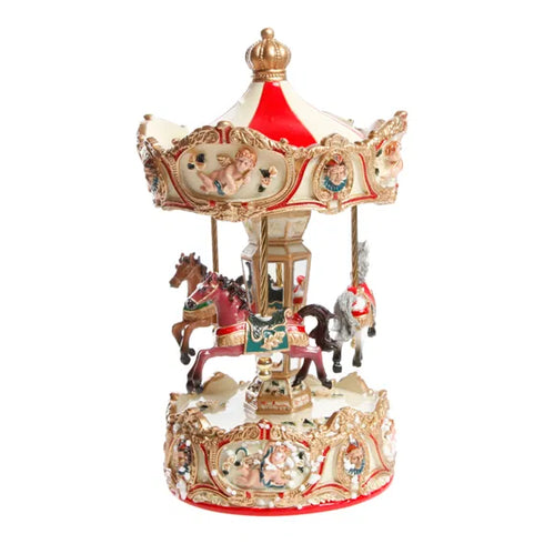 Speldosa, Karusell H23cm, Poly/Metall, Flerfärgad