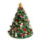 Julgran med music, H15cm, Poly/Metall, Grön