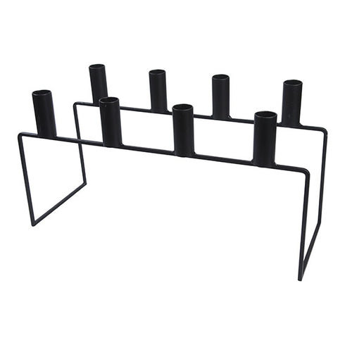 Ljusstake för 8 ljus svart