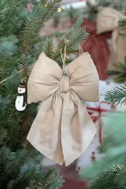 Julrosett, H20cm, Beige