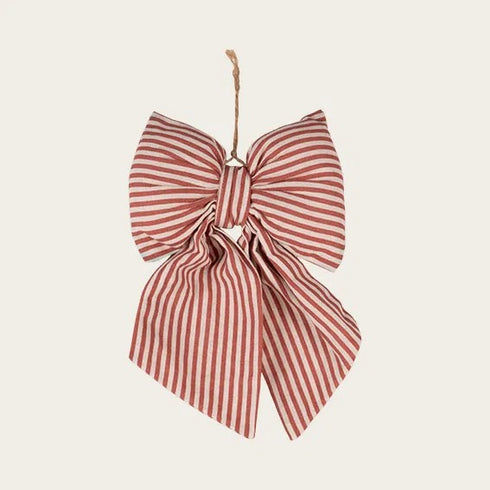 Julrosett, H 20cm, Röd/Vit