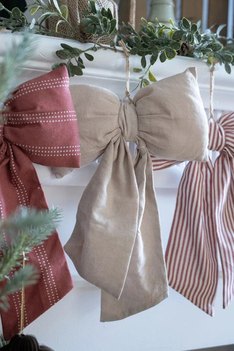 Julrosett, H 30cm, Beige