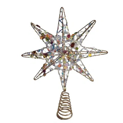 Toppstjärna, H20cm, Plast, Guldfärgad