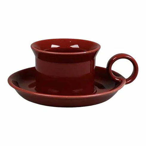 Ljusstake, Dia. 12cm, Mörkröd