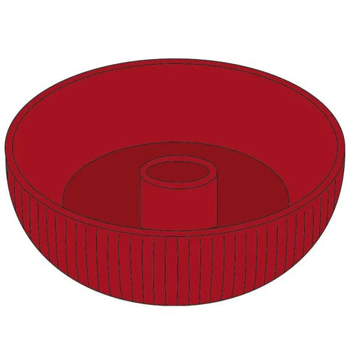 Ljusstake, Dia14,2cm, Dolomit, Röd