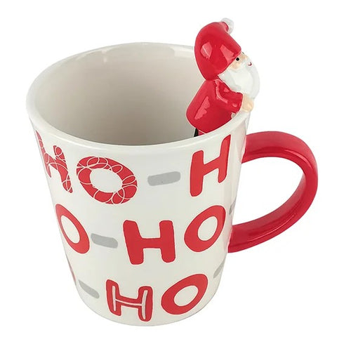 Julmugg Ho-Ho röd H 14cm