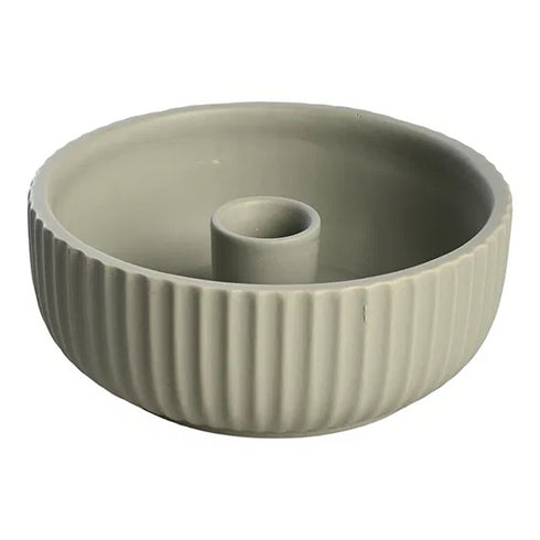 Ljusstake, Dia14,2cm Dolomit, Grön