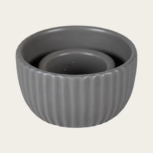 Ljusstake, Dia10cm, Dolomit, Grå