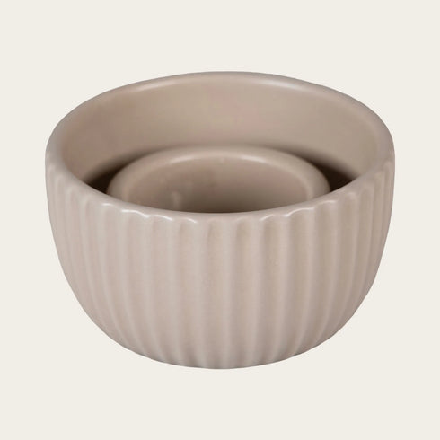 Ljusstake, Dia10cm, Dolomit, Brun