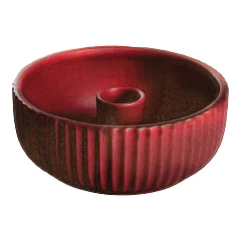 Ljusstake, Dia14,2cm, Dolomit, Röd