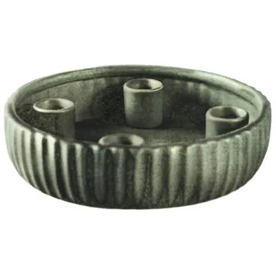 Adventsljusstake för 4 ljus, Dia20cm, Dolomit, Grön