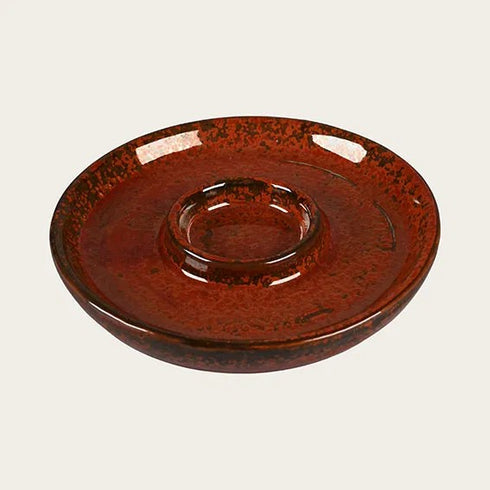 Ljusstake, Dia13,5cm, Stengods, Brun