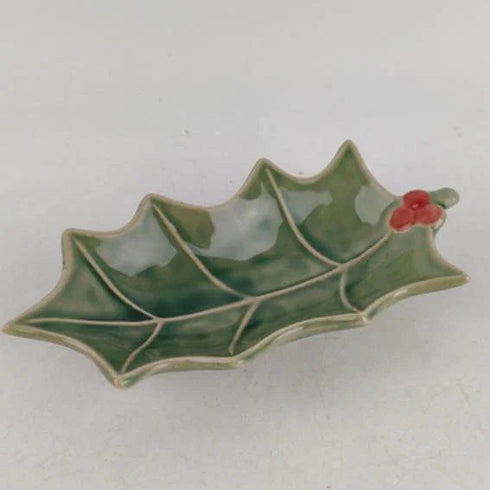 Julfat, Löv, Grönt, 18cm