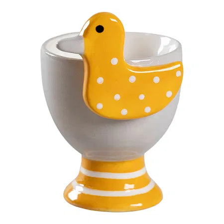 Äggkopp, H 7,8cm, B 5,8cm, D 5,2cm, Gul