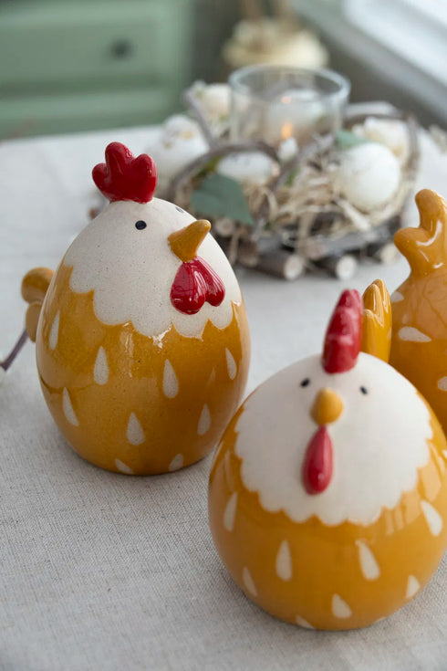 Kyckling, H 12,2cm, B 13,8cm, D 9cm, Gul