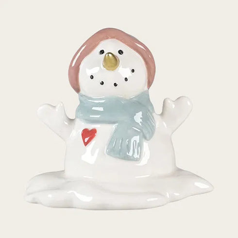Snögubbe H9cm, Dolomit, Vit