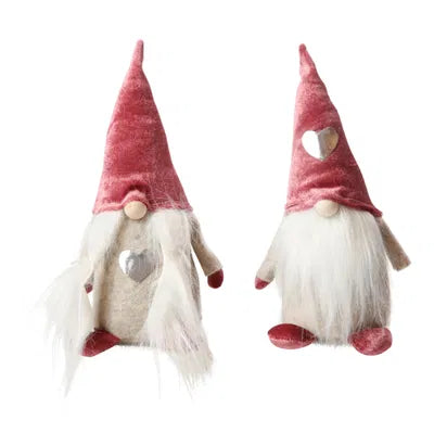 Tomte, H 25cm, 2 varianter, Röd/Vit