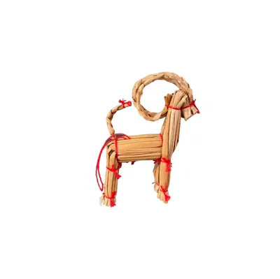 Julbock H10cm, Halm, Natur