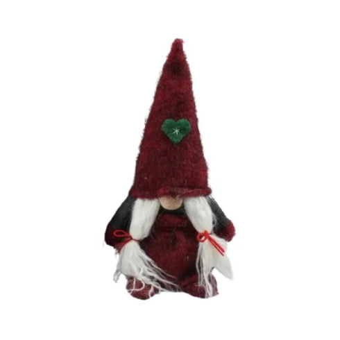 Tomtflicka, Vinröd, H 25cm, textil