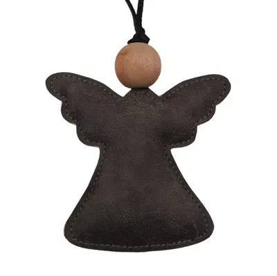 Ängel, H11cm, PU/Trä, Grå