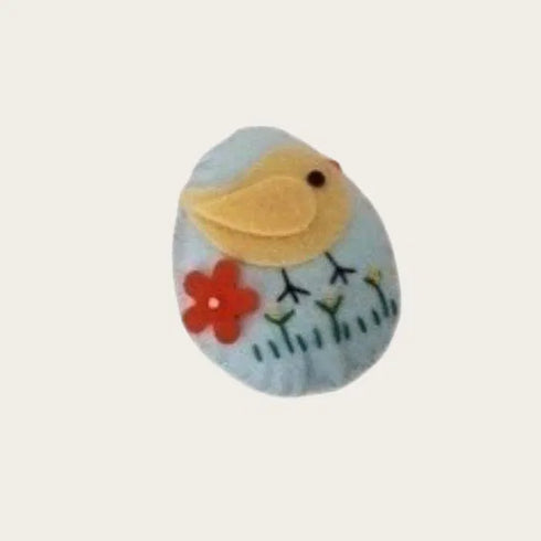 Påskägg, H 7cm, Polyester, Blå