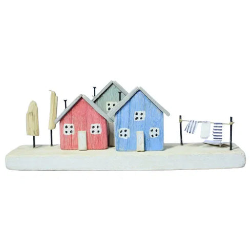 Hus, H14,5cm, flerfärgad