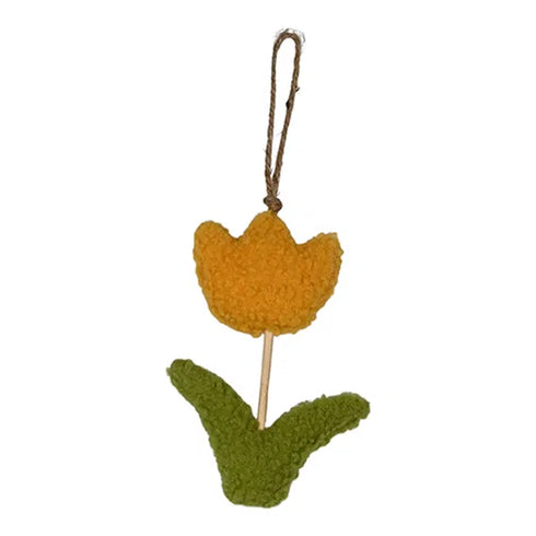 Blomma för upphängning, H 15,5cm, Gul